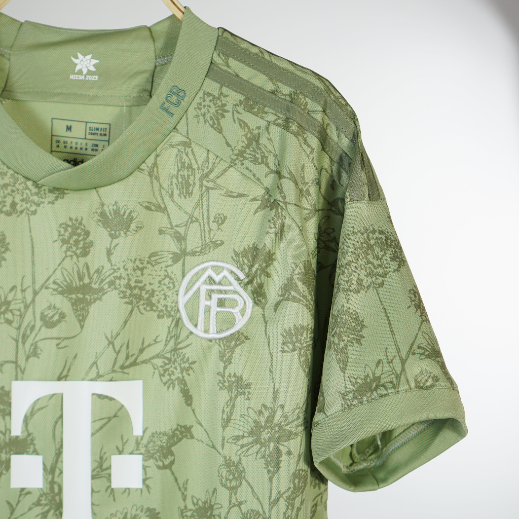 Áo Bayern Munich sân khách xanh rêu họa mi - Bộ quần áo đá bóng thể thao nam