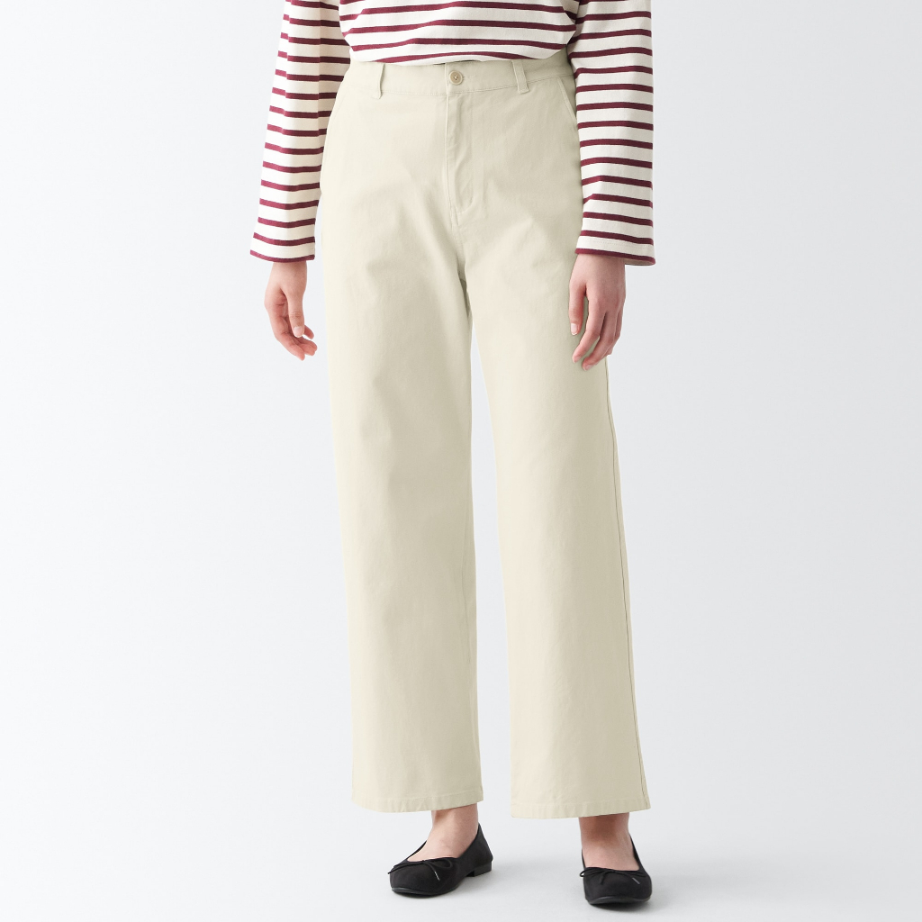 MUJI QUẦN CHINO DÁNG RỘNG CO GIÃN 4 CHIỀU