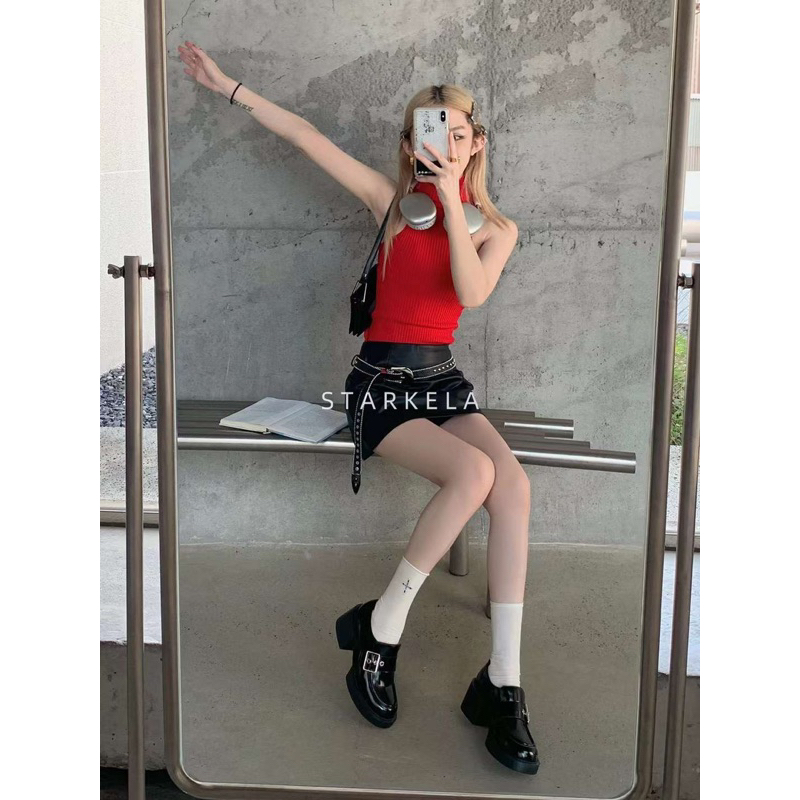 9921 giày loafer đế cao quai ngang