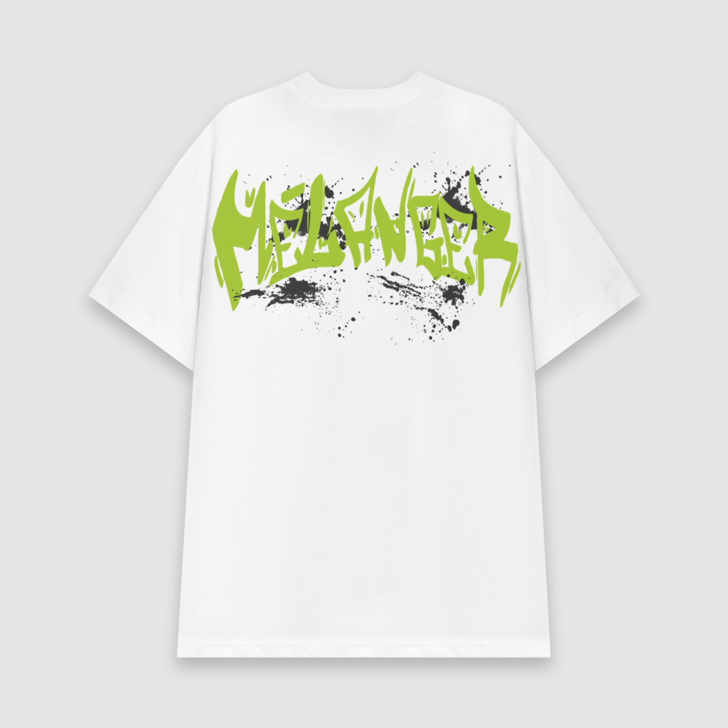 Áo thun tay lỡ Nam,Nữ Mélanger in HaNoi oversize cotton, cổ bo tròn 240gsm thoáng mát