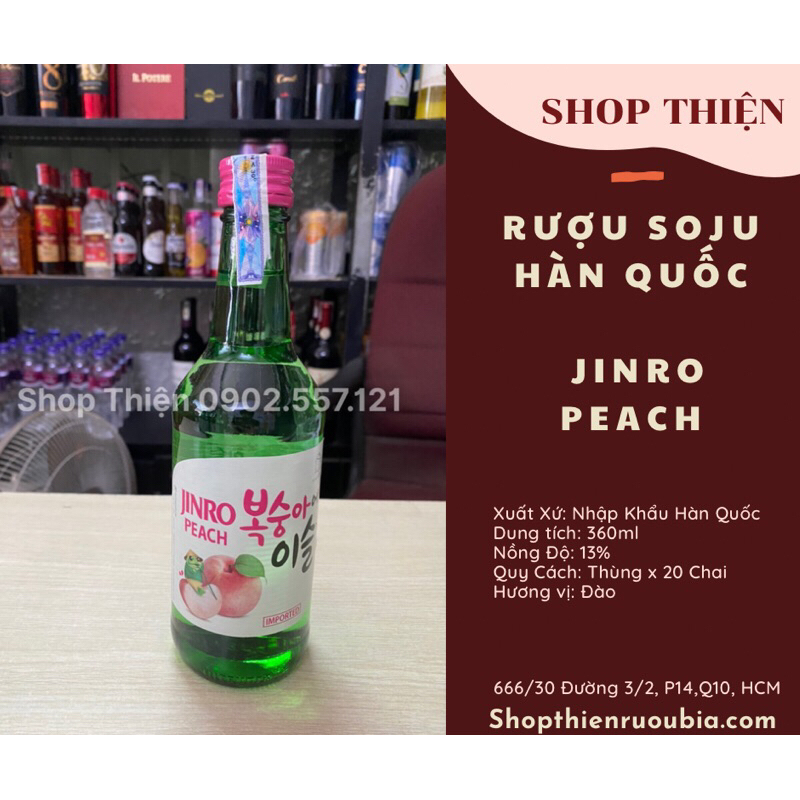 Soju Hàn Quốc Jinro 360ml-Vị Đào