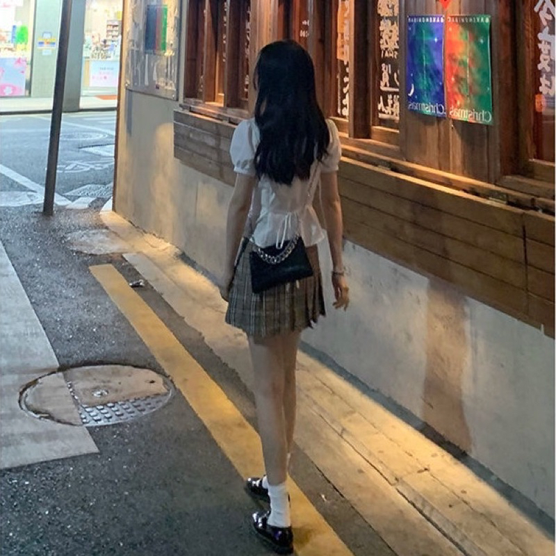 Áo sơ mi tay phồng ngắn thời trang dành cho nữ