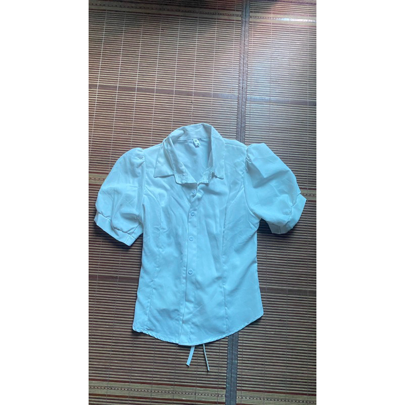 Áo sơ mi tay phồng ngắn thời trang dành cho nữ