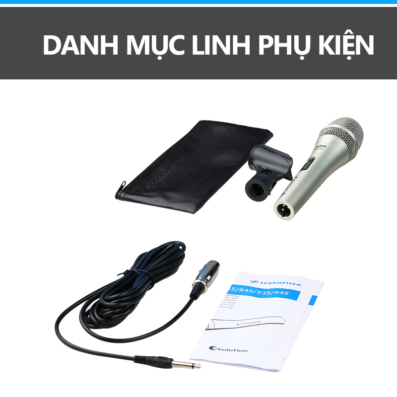 Sennheiser/e845 S/e945 micro có dây,micro hát karaoke,micro karaoke có dây,giọng hát rõ và tràn đầy
