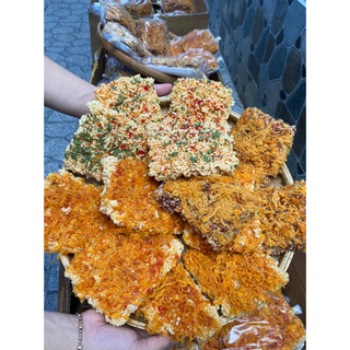 Combo 6 bịch cơm cháy mix 3 vị(mắm hành+lức chà bông+cơm nếp chà bông)siêu ngon