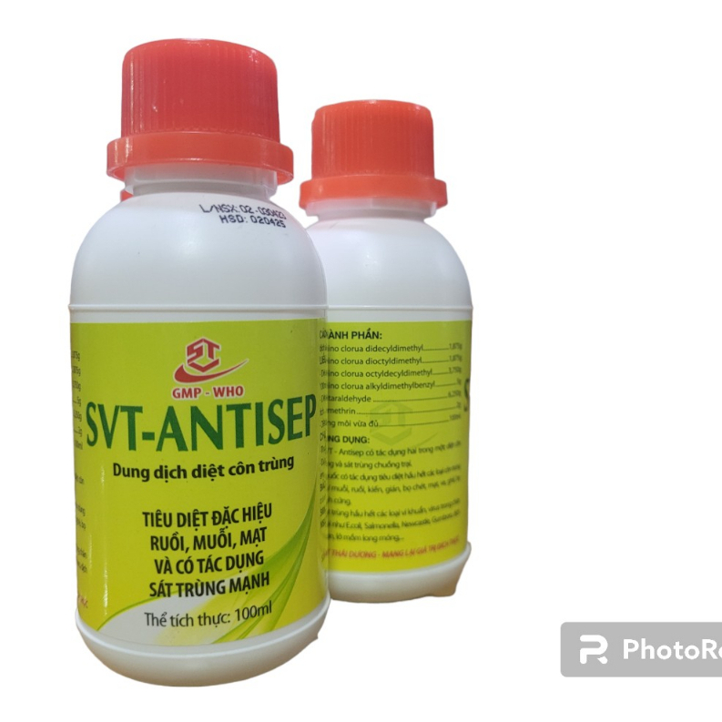 Mạt gà, ruồi muỗi, ve, bọ chét.. SVT- Antisep 100ml