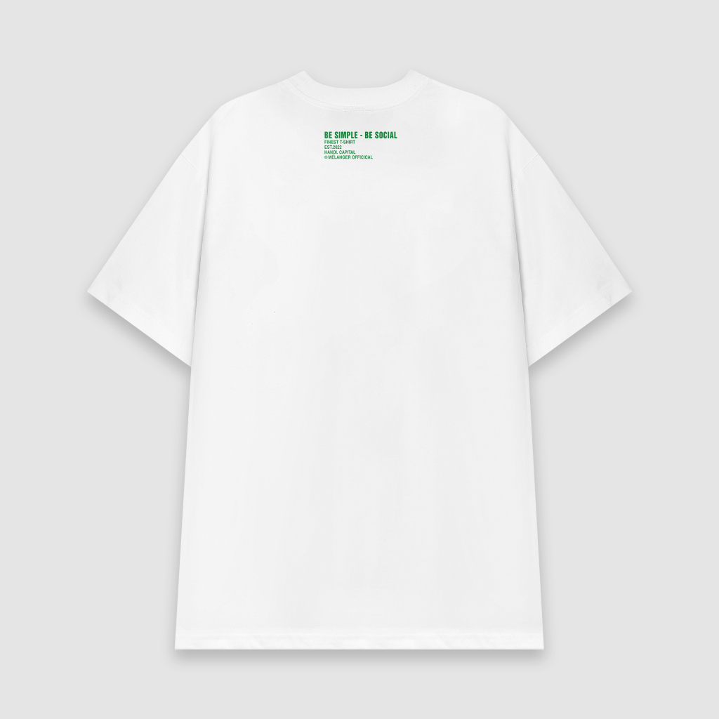 Áo thun tay lỡ Nam,Nữ Mélanger Basic Heart oversize cotton, cổ bo tròn 240gsm thoáng mát