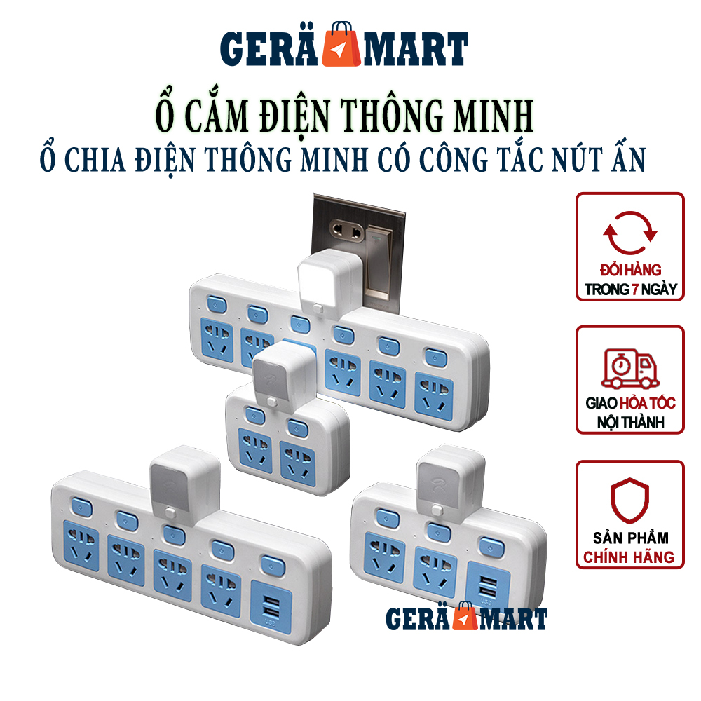Ổ chia điện thông minh - Ổ cắm điện thông minh kiêm đèn ngủ