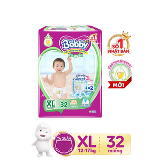 BỈM - TÃ QUẦN BOBBY SIZE XL - 32 MIẾNG (CHO BÉ 12 - 17KG)