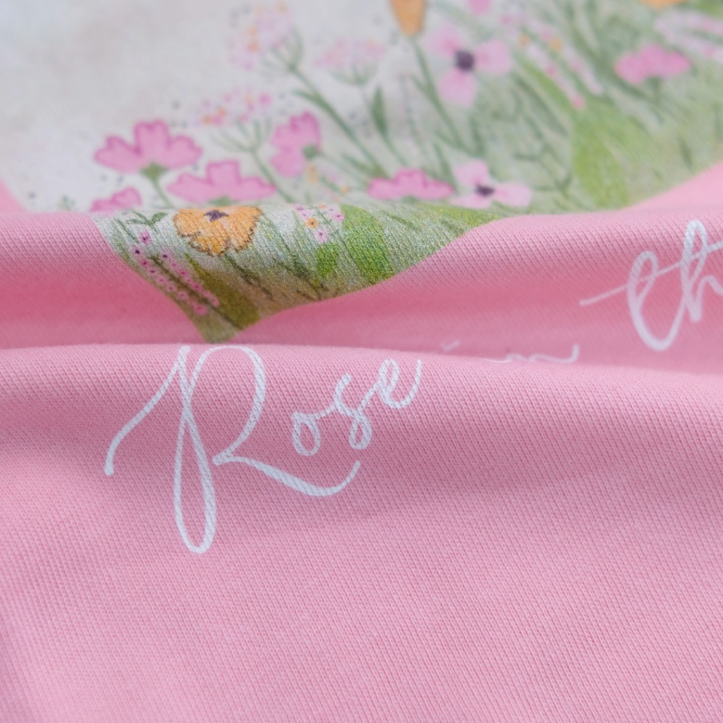 MONATA BLUELIGHT Rose in garden - Áo thun form rộng unisex 100% cotton