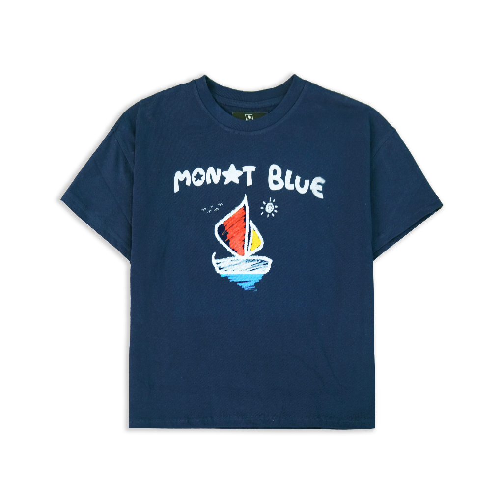 MONATA BLUELIGHT Tee Ocean - Áo thun unisex 100% cotton