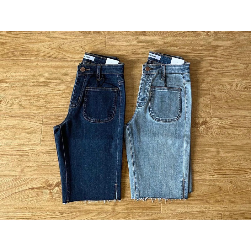 Quần biker short túi trước xẻ lai