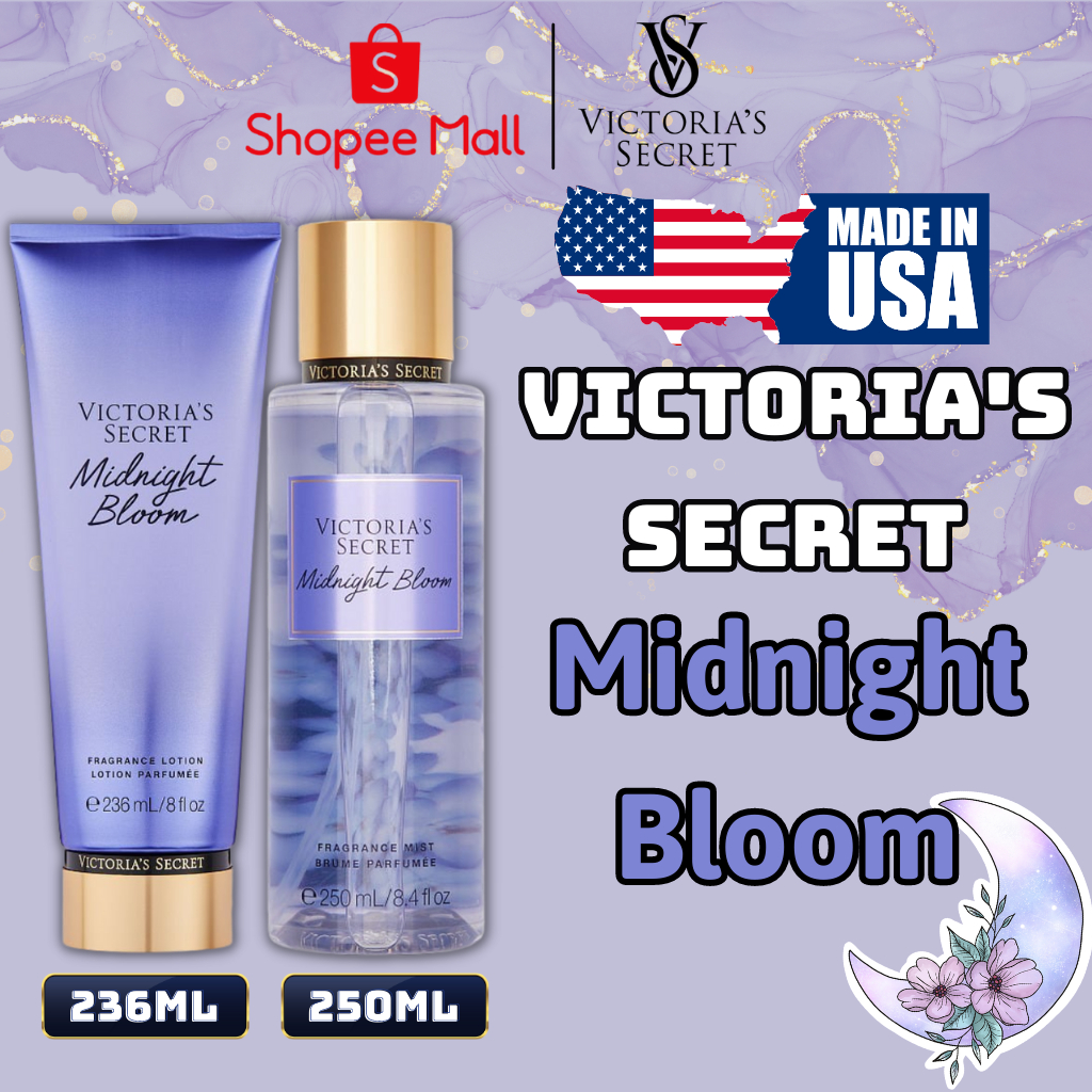 Body Mist Victoria Secret Chính Hãng Midnight Bloom, Xịt Thơm Body Toàn Thân Hương Nước Hoa 250ml