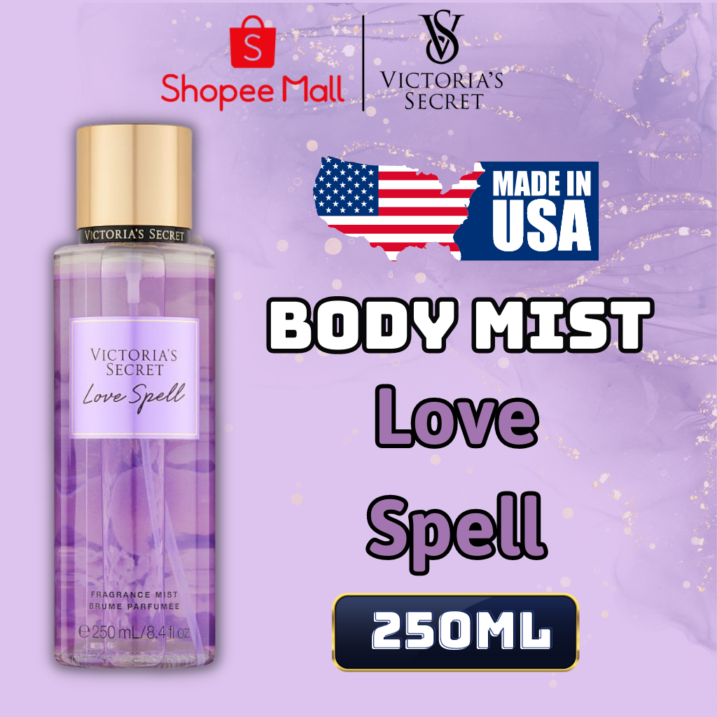 Body Mist Victoria Secret Chính Hãng Love Spell, Xịt Thơm Body Toàn Thân Hương Nước Hoa 250ml