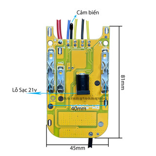 Mạch bảo vệ pin 10 cell hoặc 15 cell chân pin makita thông dụng dòng xả cao 80a