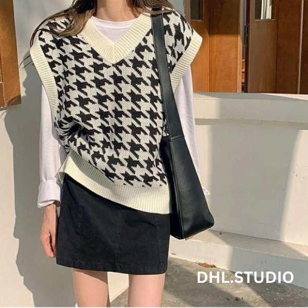 Áo gile nỉ phong cách unisex dáng rộng - D72