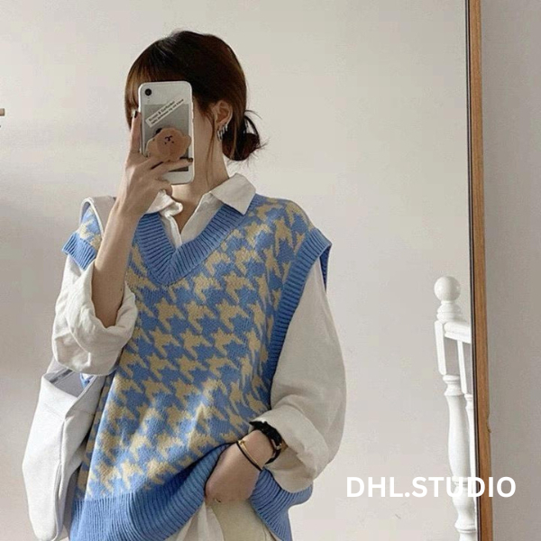 Áo gile nỉ phong cách unisex dáng rộng - D72
