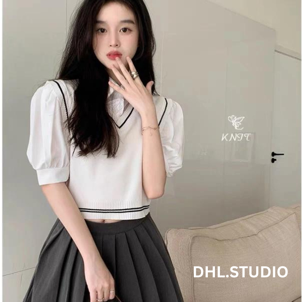 Áo gile nỉ phong cách unisex dáng rộng - D72