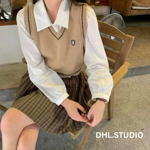 Áo gile nỉ phong cách unisex dáng rộng - D72