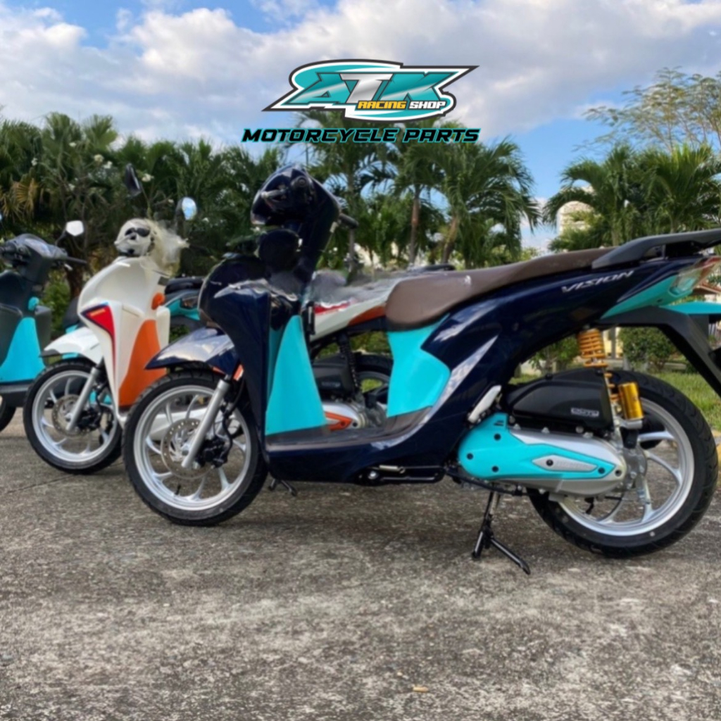 Full bộ 6 món nhựa nhám màu cho xe Vision đời 2014 đén 2023 nhựa đúc nguyên khối