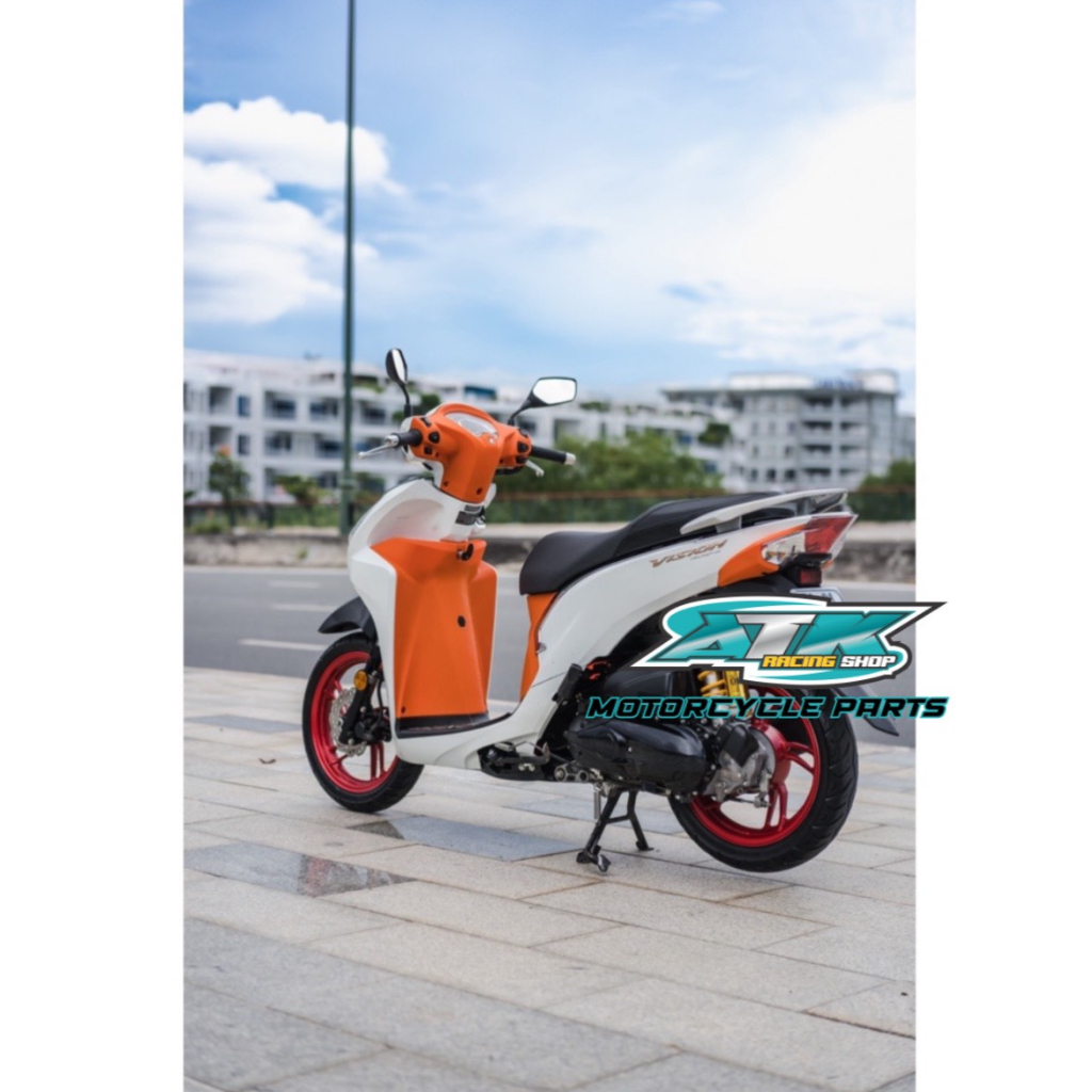 Full bộ 6 món nhựa nhám màu cho xe Vision đời 2014 đén 2023 nhựa đúc nguyên khối