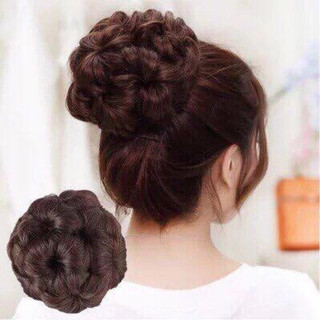 Tóc búi ngoặm- búi tròn- búi tóc giả chất liệu tơ cao cấp