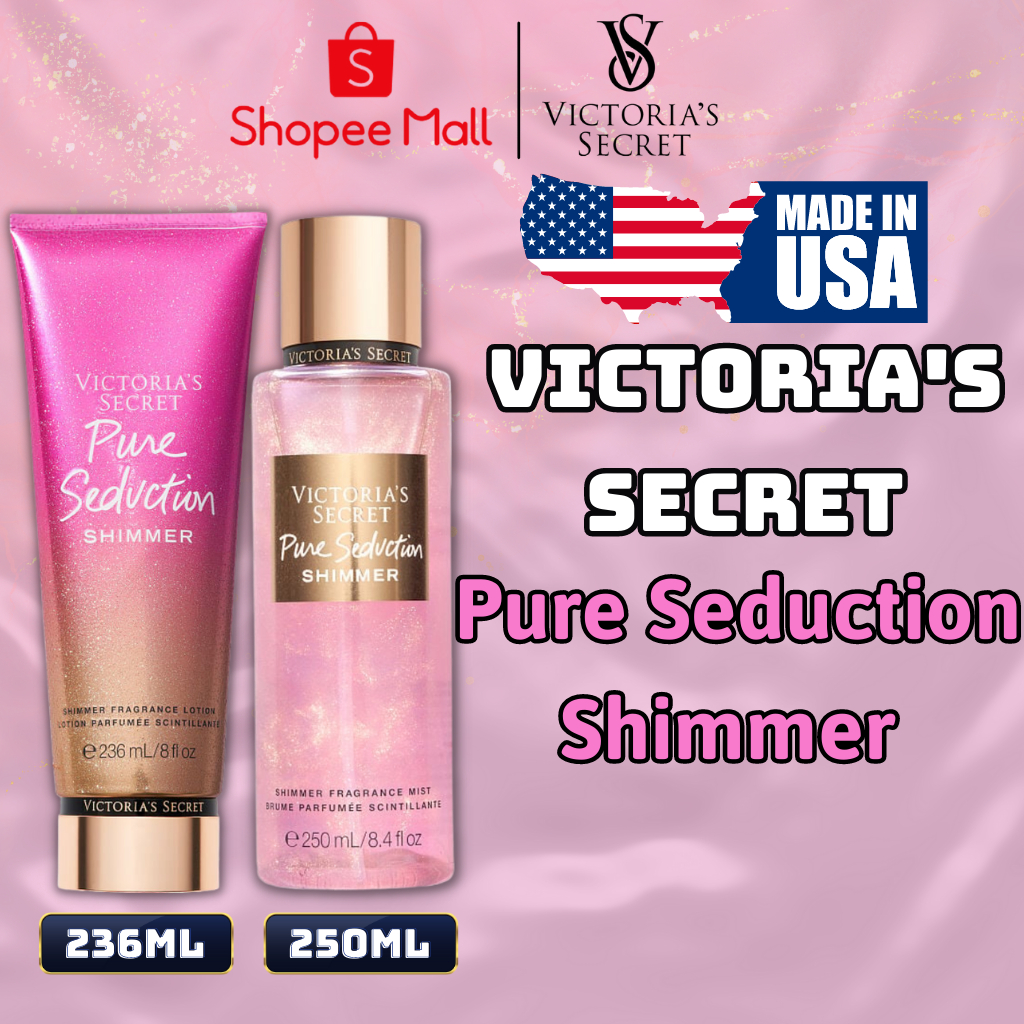 Body Mist Victoria Secret Chính Hãng Pure Seduction Shimmer, Xịt Thơm Body Toàn Thân Hương Nước Hoa 250ml