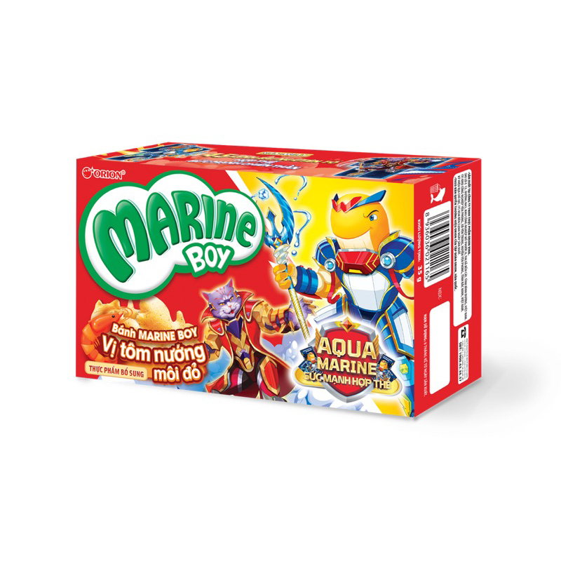 Bánh Cá Marine Boy Orion - Đầy Đủ 6 Vị : Tôm - Tảo - Gà - Socola - Sườn Bò - Lăk