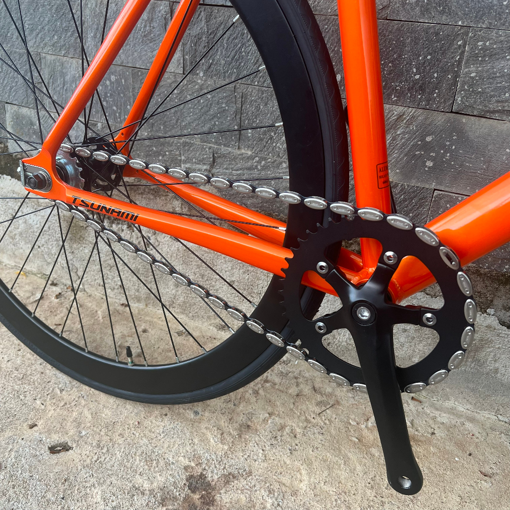 Xe đạp fixed gear TSUNAMI SNM100 cơ bản - Màu cam