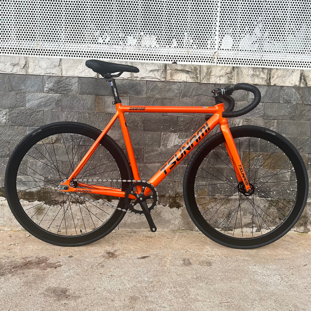 Xe đạp fixed gear TSUNAMI SNM100 cơ bản - Màu cam