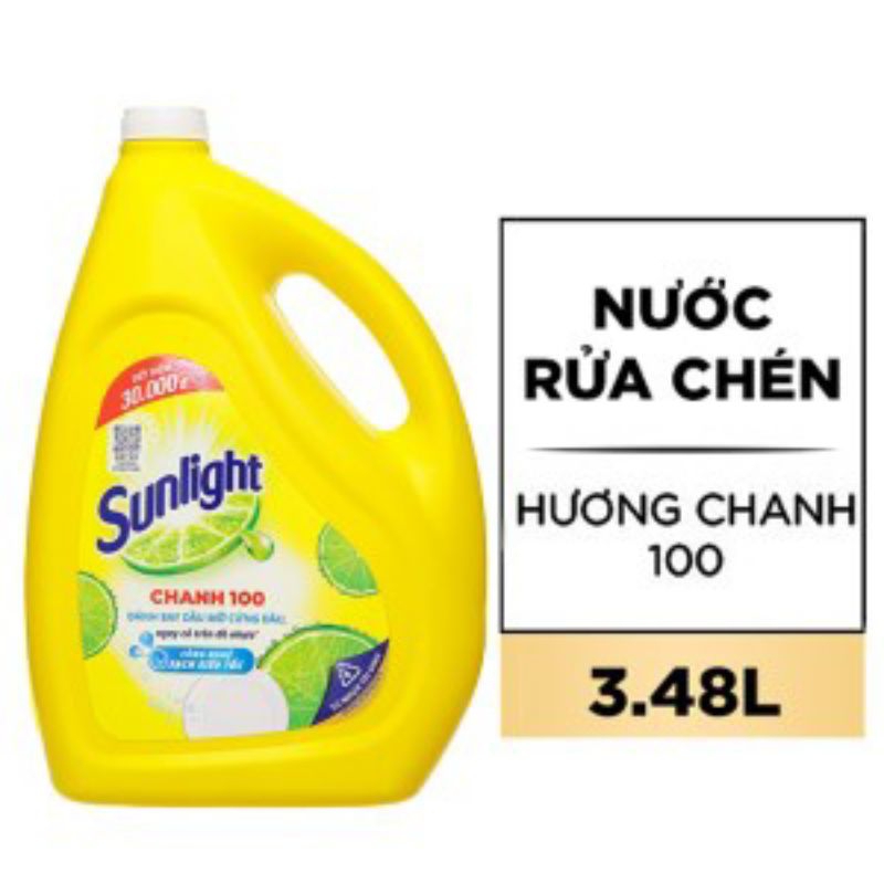 Nước rửa chén Sunlight chanh 100 can 3,6kg