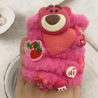 Set 5 dây cột tóc lông gấu hồng Lotso cute