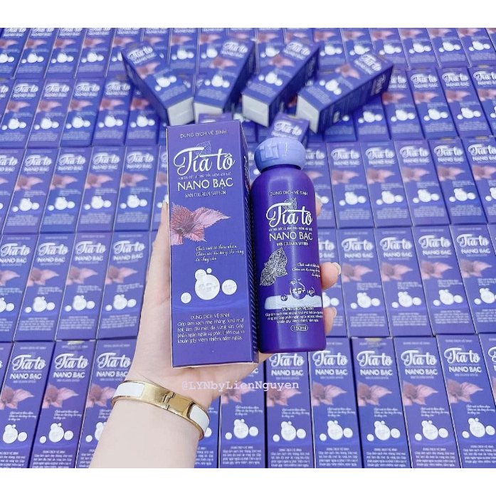 Dung Dịch Vệ Sinh Phụ Nữ Tía Tô NANO Bạc 150ml, Làm sạch, khử mùi hôi, giữ mùi thơm trong 24h- Bee.beauty68