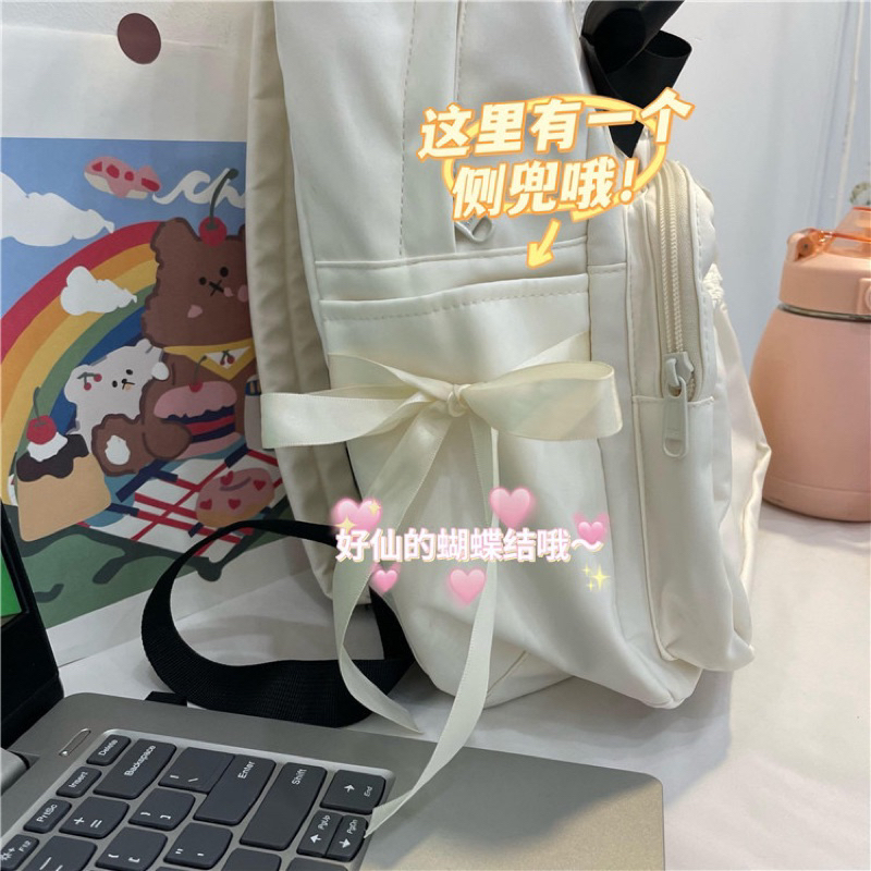 Balo poly chống thấm nơ xinh xắn