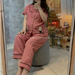 Bộ đũi gân áo cộc quần dài mặc bầu và sau sinh