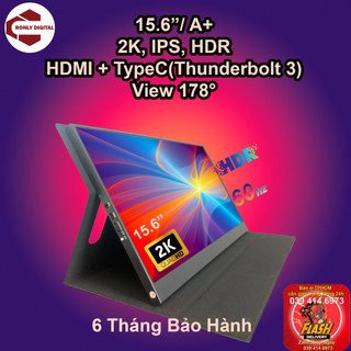 Màn hình di động 15.6 inch 2k 60hz, qhd, kết nối hdmi type c, hdr, man hinh phu, man hinh mo rong