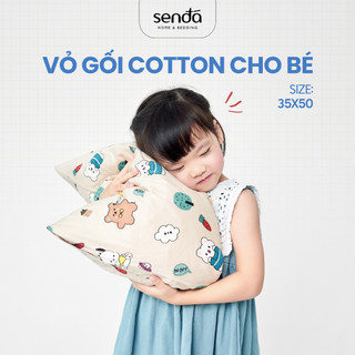 Vỏ gối Sen Đá Home Bedding cho bé cotton cao cấp 35x50 cm