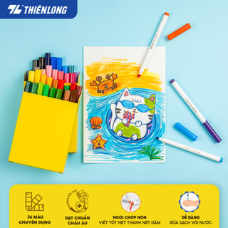 Bộ 36 màu Fiber Pen Colokit có chức năng rửa được SWM-C006
