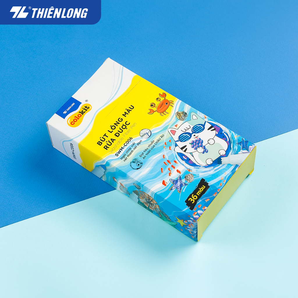 Bút lông màu Fiber Pen Colokit Tập Đoàn Thiên Long - Màu tươi sáng, an toàn cho trẻ em tô màu, sáng tạo