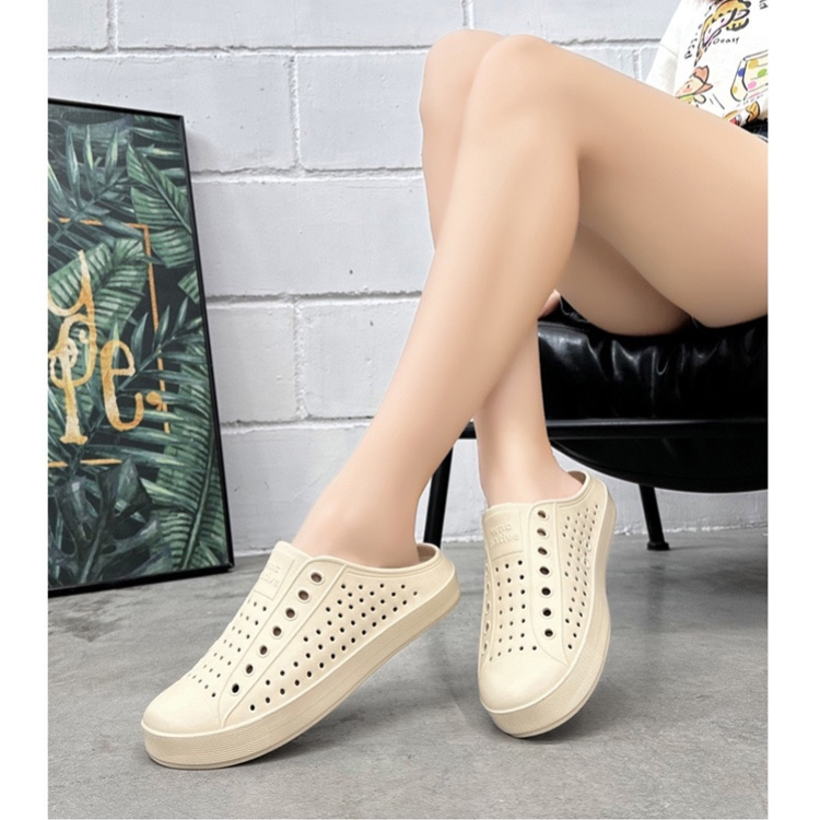 Dép Sabo Native Đi Mưa Nam Nữ, Sản phẩm unisex nhựa đúc khối nguyên đôi bền bỉ, đi mưa đi nước - SAUVUIVE