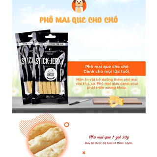 Bánh Thưởng Que mềm Stick Jerky cho Chó 50g Hàn Quốc - Nhiều Vị Phomai ; Gà; Cá Hồi; Phomai và Cá Hồi; Gà và Phomai
