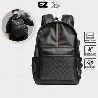 Balo đi học da PU thời trang có cổng sạc usb đựng laptop 15.6 inch cao cấp EZ BALO BLD01 Balo da nam nữ