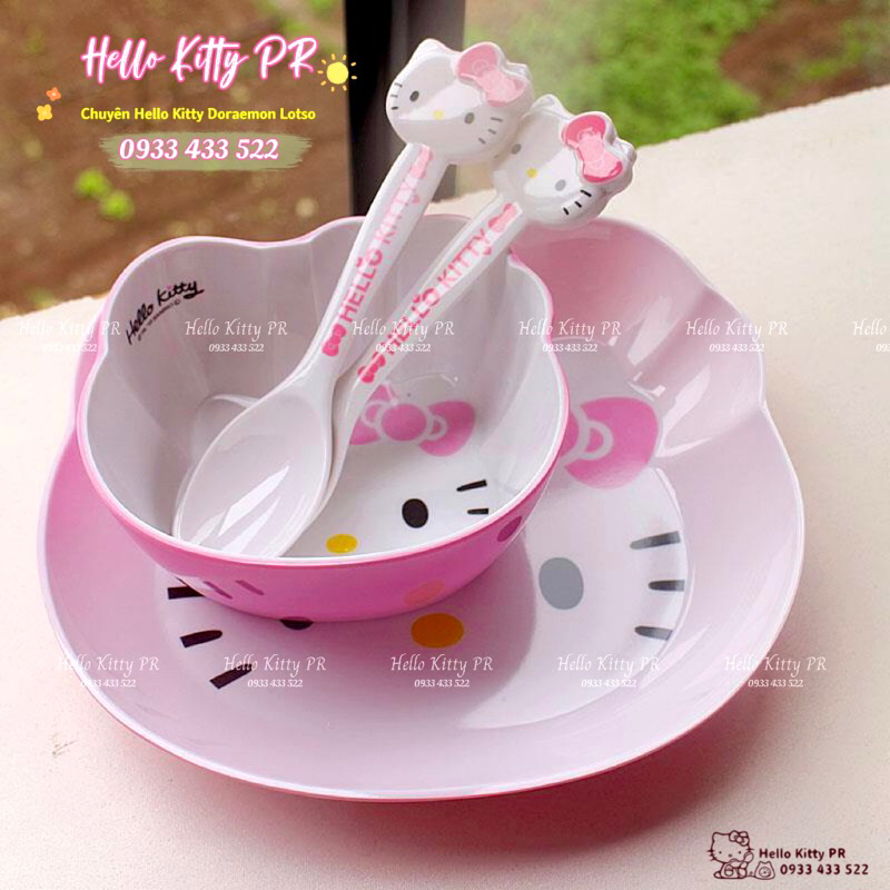 CHÉN DĨA MUỖNG 3D HELLO KITTY