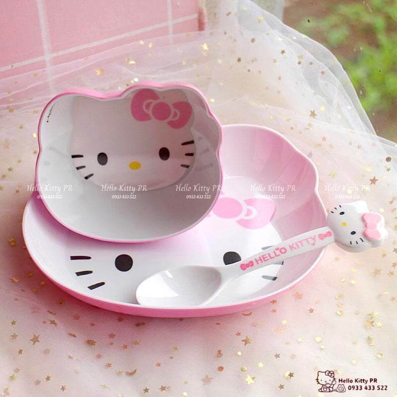 CHÉN DĨA MUỖNG 3D HELLO KITTY