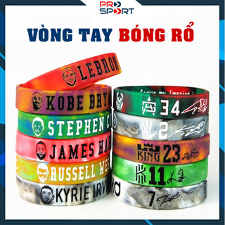 Vòng tay cao su thể thao, vòng đeo tay bóng rổ nba nam nữ chống nước giá rẻ pro sport