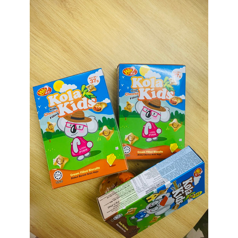 Bánh gấu nhân kem Kola Kids kèm đồ chơi hàng Malaysia hộp 37gram