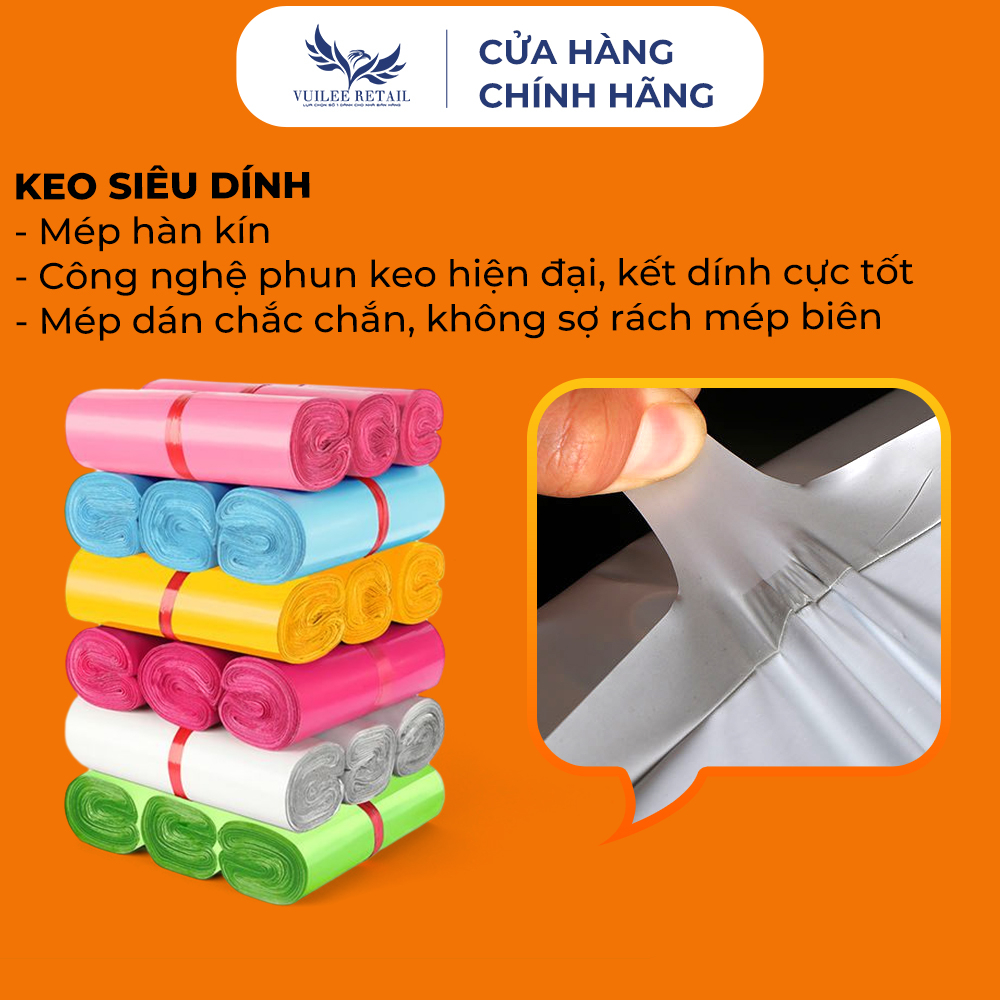 1Kg - Túi Gói Hàng Niêm Phong Size 38x52 Siêu Dai Chống Nước Niêm Phong Đóng Hàng  VUILEE RETAIL