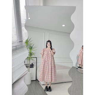ĐẦM BABYDOLL CARO BUỘC NƠ LƯNG