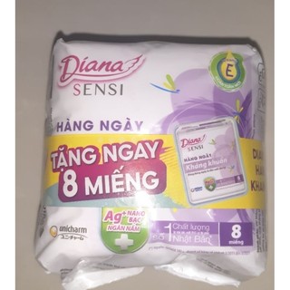 1 gói hàng ngày kháng khuẩn 8 miếng bvs Diana (hàng khuyến mại)