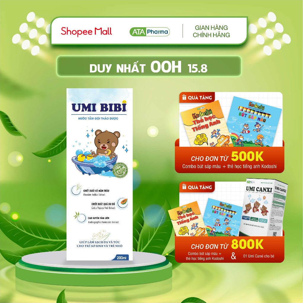 Nước tắm thảo dược Umi BiBi